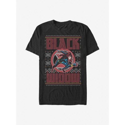 Marvel Black Widow Holiday T-Shirt - Black for Men
