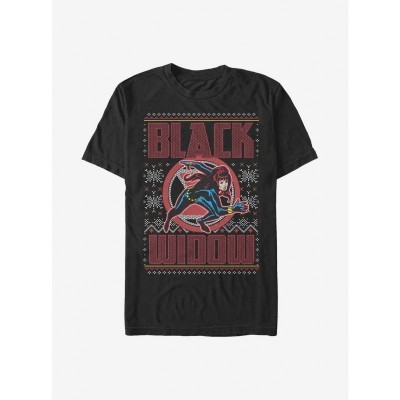 Marvel Black Widow Holiday T-Shirt - Black for Men