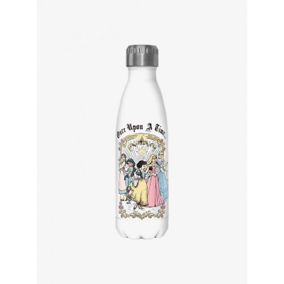Disney Princess Water Bottle - White Stainless Steel for Girls