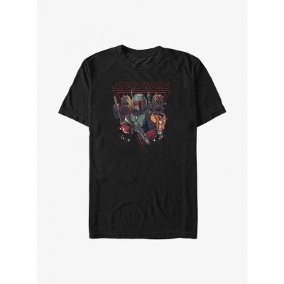 Boba Fett and Tusken Raiders Graphic Big & Tall T-Shirt - Black